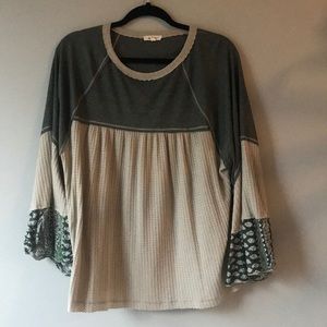 waffle knit boutique shirt